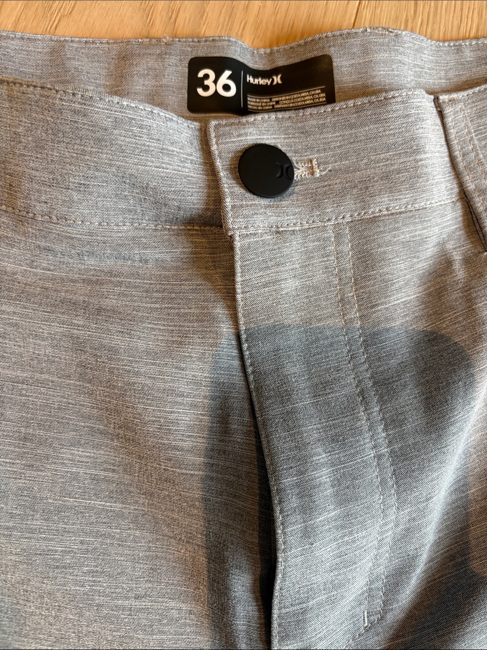 Hurley Men's Gray Flat-Front Shorts - Picture 2 of 4